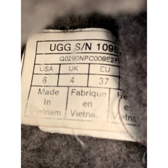 UGG Fluff Yeah Slide Slippers Gray Size 6 Womens Cozy Sheepskin Rubber Sole - Picture 3 of 9